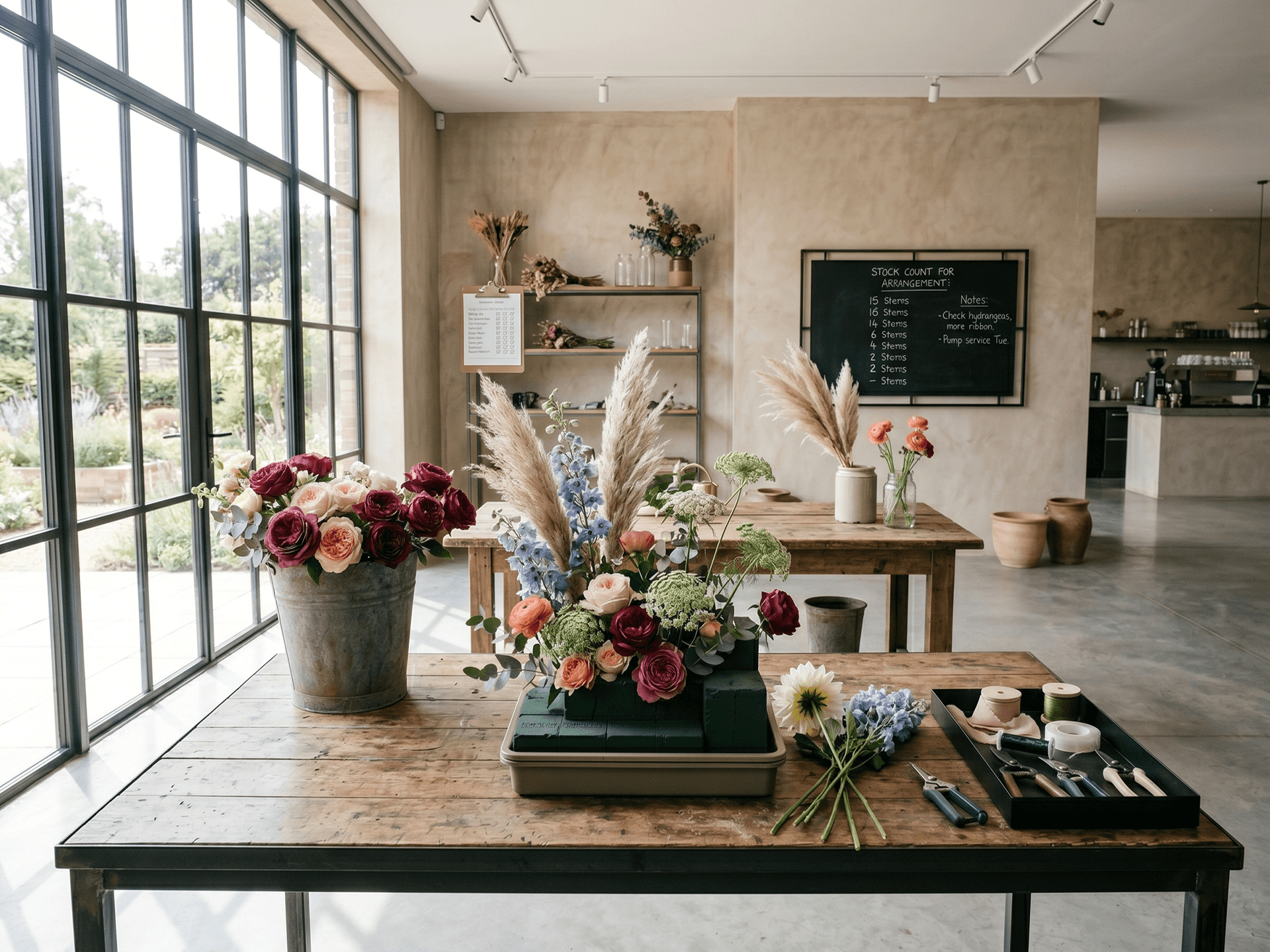 The Flower Boutique studio — build floor